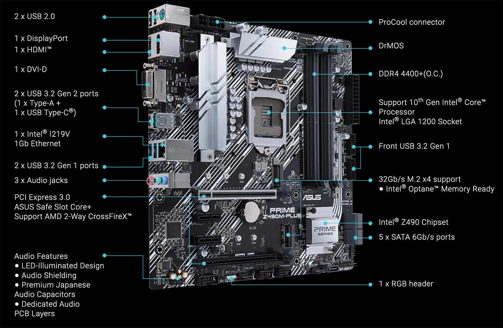 Asus Prime Z490m Plus Socket 1200 01