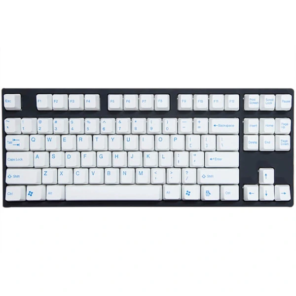 Tai-Hao Double Shot ABS White/Blue Text - Full 104 Keys