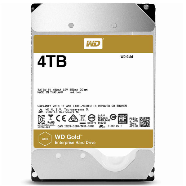 Western Digital Caviar Gold 4TB – 128MB Cache – Enterprise Sata3 HDD