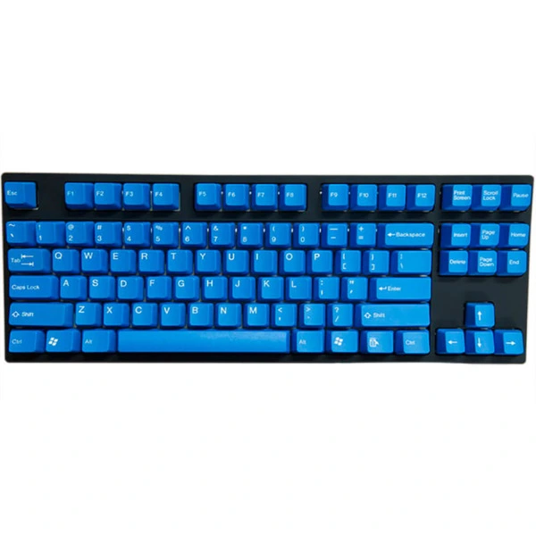 Tai-Hao Double Shot ABS Blue/White Text - Full 104 Keys