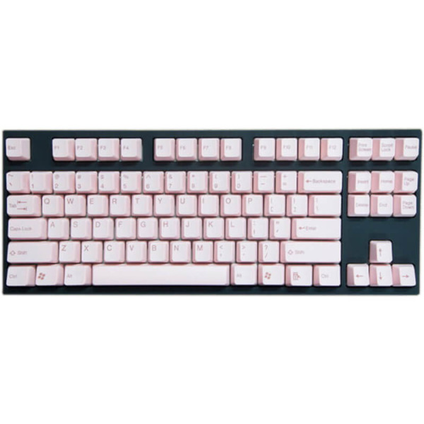 Tai-Hao Double Shot ABS Pink/Red Text – Full 104 Keys