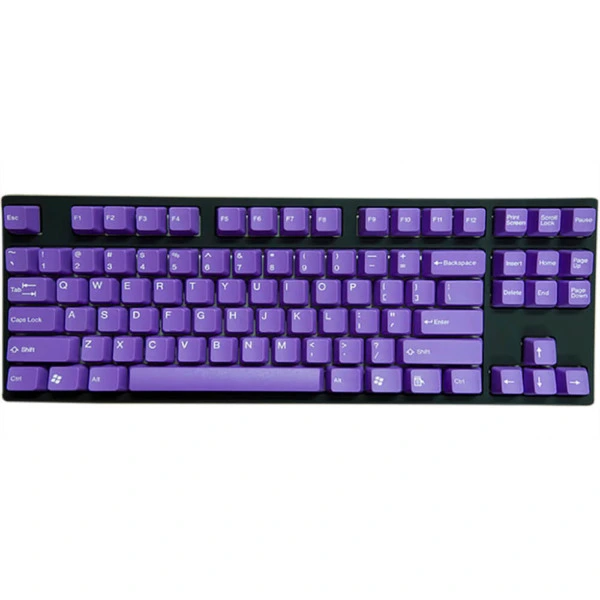 Tai-Hao Double Shot ABS Purple/White Text - Full 104 Keys