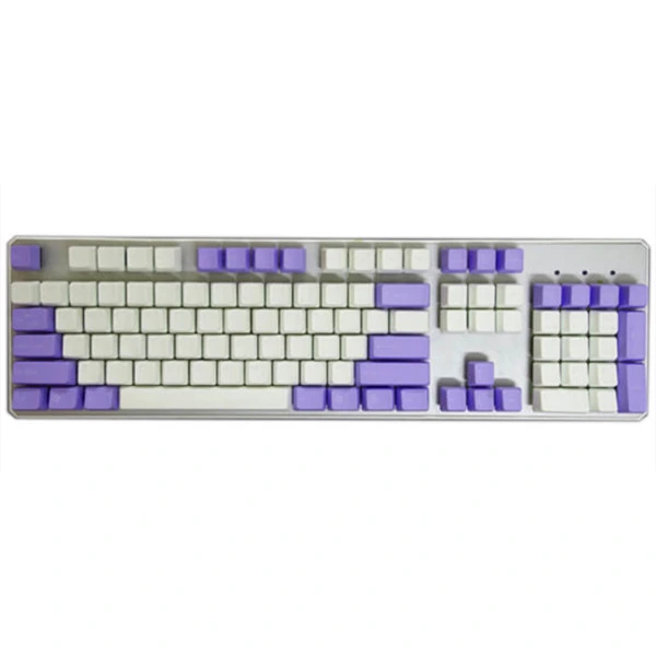 Tai-Hao Double Shot ABS Violet/White Mixed - Full 104 Keys