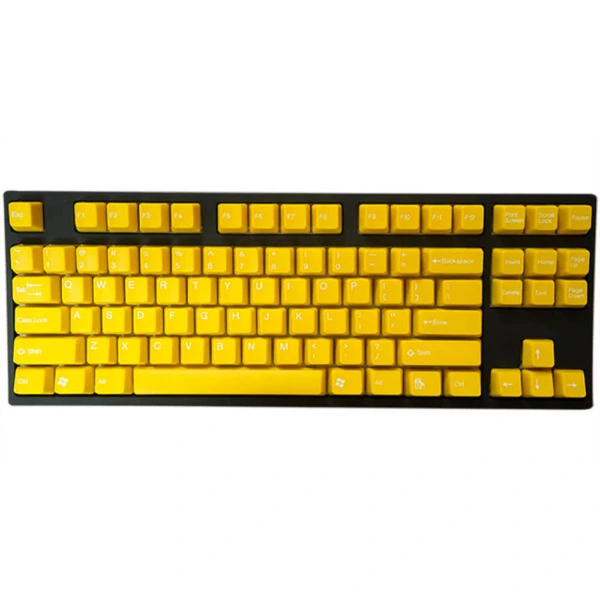 Tai-Hao Double Shot ABS Yellow/White Text - Full 104 Keys