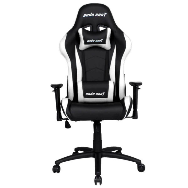 AndaSeat Axe Black/White – Full PVC Leather 4D Armrest Gaming Chair
