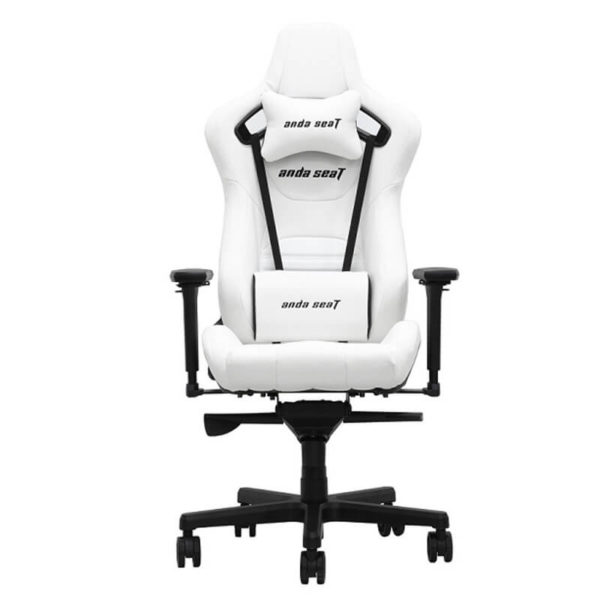 AndaSeat Infinity King Pure White – Full PVC Leather 4D Armrest Gaming Chair