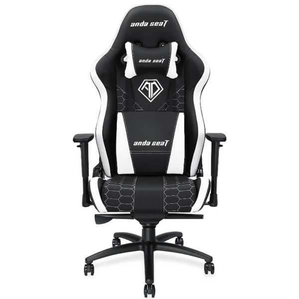 AndaSeat Spirit King Black/White – Full PVC Leather 4D Armrest Gaming Chair