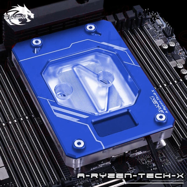 Bykski A-RYZEN-TECH-X Blue - Digital RGB Temperature LCD Cpu Blocks