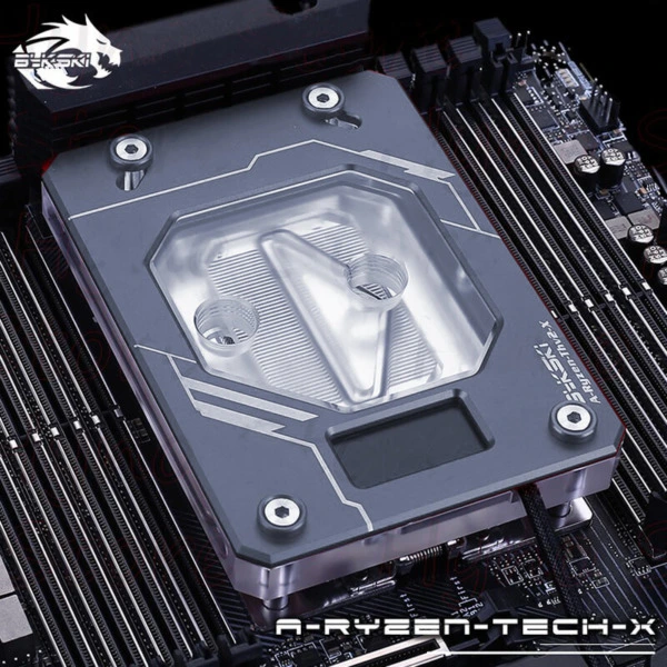 Bykski A-RYZEN-TECH-X Grey - Digital RGB Temperature LCD Cpu Blocks