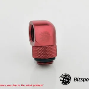 Bitspower G1,4'' Deep Blood Red Rotary 90 Degree Ig1,4'' Extender