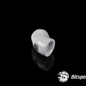 Bitspower G1,4'' Deluxe White Rotary 45 Degree Ig1,4'' Extender