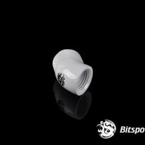 Bitspower G1,4'' Deluxe White Rotary 45 Degree Ig1,4'' Extender