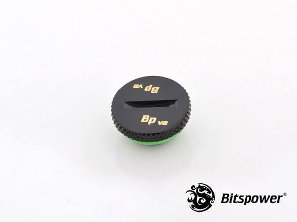 Bitspower G1/4” Matt Black Low-Profile Stop Fitting V2