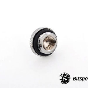 Bitspower G1,4'' Silver Shining Low Profile Stop Fitting V2 2