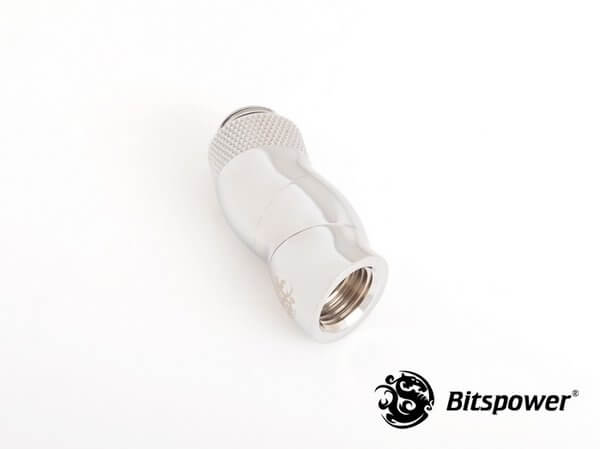 Bitspower G1/4” Silver Shining Triple Rotary 90-Degree IG1/4” Extender