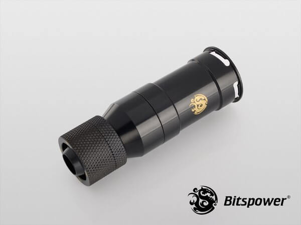 Bitspower Matt Black Quick-Disconnected Female With Rotary Compression Fitting CC3 For ID 3/8” OD 5
