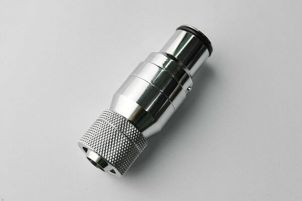 Bitspower Silver ShiningQuick-Disconnected Male With Rotary Compression Fitting CC3 For ID 3/8” OD