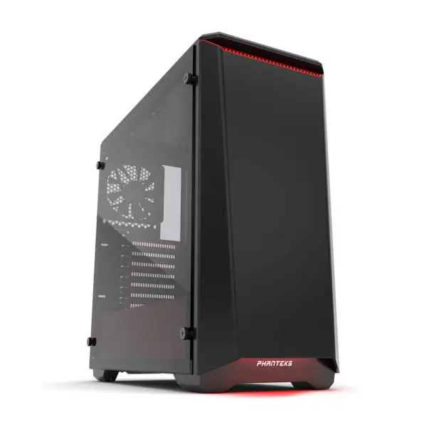 Phanteks Eclipse P400 Black:red Tempered Glass H1