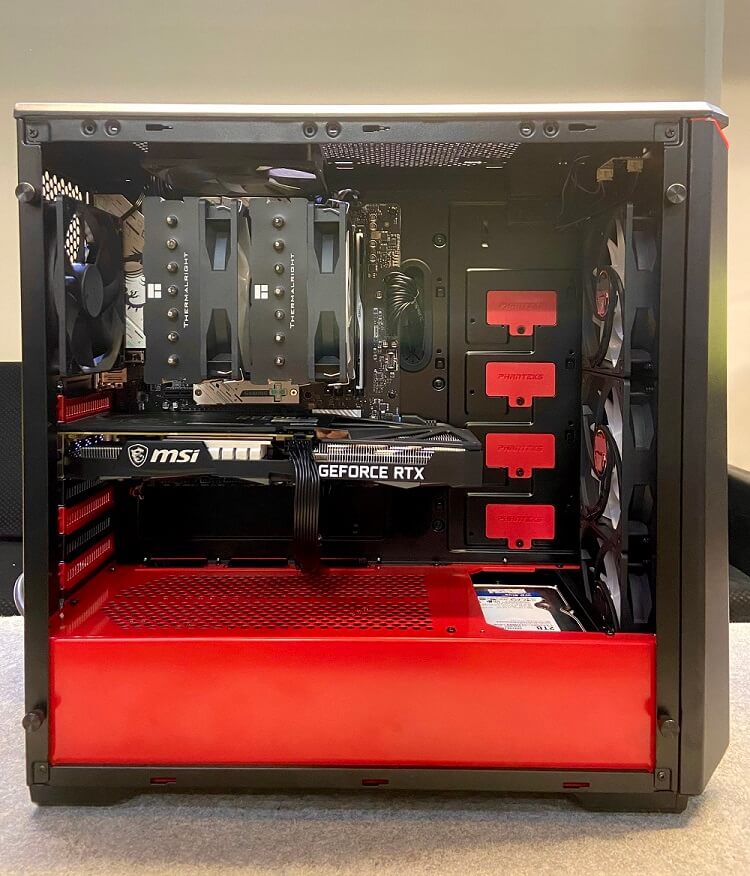 Phanteks Eclipse P400 Black/Red Tempered Glass