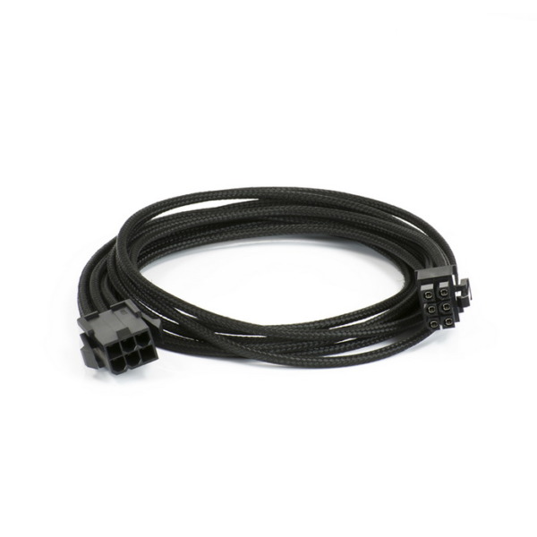 Phanteks PCI-E 6-Pin To 6-Pin Extension 500mm – Black Sleeved Cable