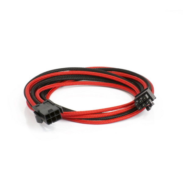 Phanteks PCI-E 6-Pin To 6-Pin Extension 500mm – Black/Red Sleeved Cable