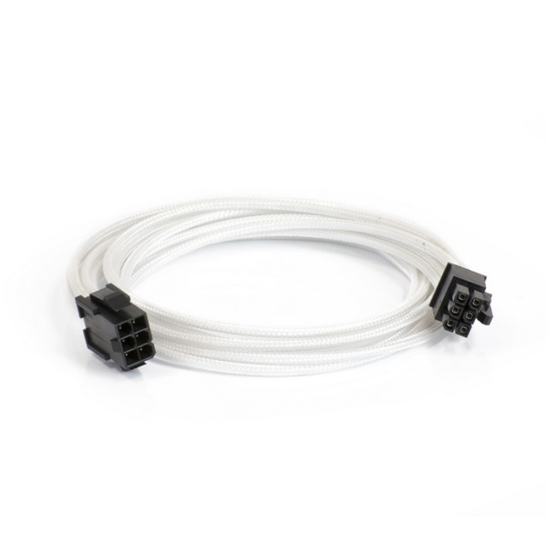 Phanteks PCI-E 6-Pin To 6-Pin Extension 500mm - White Sleeved Cable