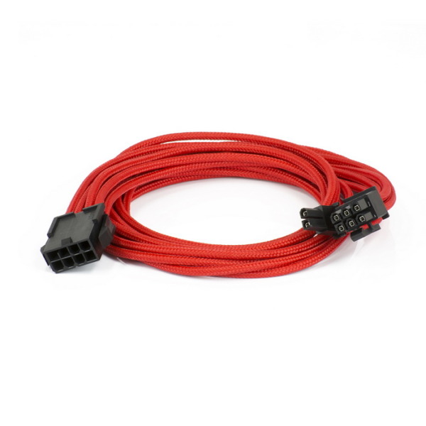 Phanteks PCI-E 8-Pin To 6+2-Pin Extension 500mm - Red Sleeved Cable