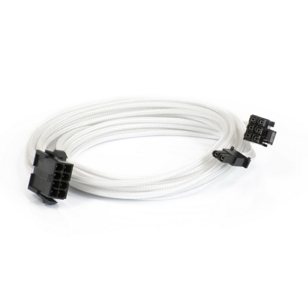 Phanteks PCI-E 8-Pin To 6+2-Pin Extension 500mm - White Sleeved Cable