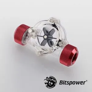 Bitspower Flow Indicator Deep Blood Red