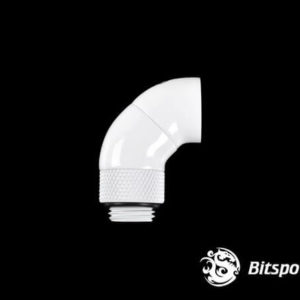 bitspower g14 deluxe white dual rotary 90 degree ig14 extender 4 Bitspower G1/4'' Deluxe White Dual Rotary 90-Degree IG1/4'' Extender