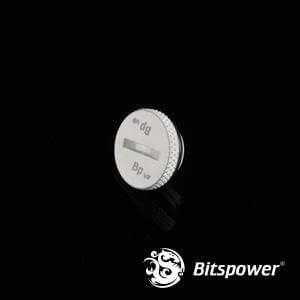 Bitspower G1/4'' Deluxe White Low-Profile Stop Fitting V2