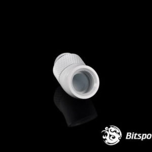Bitspower G1/4'' Deluxe White Rotary 45-Degree IG1/4'' Extender