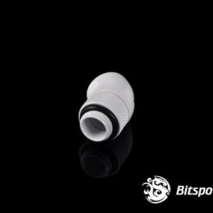 Bitspower G1/4'' Deluxe White Rotary 45-Degree IG1/4'' Extender