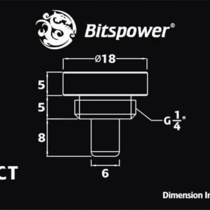 bitspower g14 deluxe white temperature sensor stop fitting Bitspower G1/4'' Deluxe White Temperature Sensor Stop Fitting