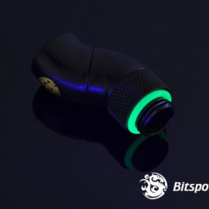 bitspower g14 matt black dual rotary 90 degree ig14 extender 3 Bitspower G1/4'' Matt Black Dual Rotary 90-Degree IG1/4'' Extender
