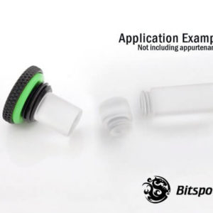 Bitspower G1/4'' Matt Black Low-Profile Stop Fitting V2