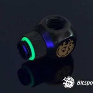 bitspower g14 matt black q plus rotary ig14 x2 extender 2 Bitspower G1/4'' Matt Black Q Plus-Rotary IG1/4''X2 Extender