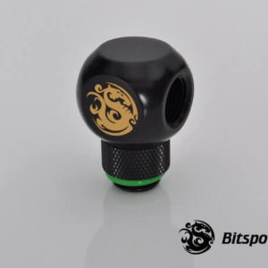 bitspower g14 matt black q plus rotary ig14 x2 extender 3 Bitspower G1/4'' Matt Black Q Plus-Rotary IG1/4''X2 Extender