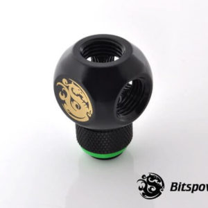 Bitspower G1/4'' Matt Black Q Plus-Rotary IG1/4''X4 Extender