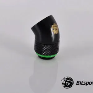 Bitspower G1/4'' Matt Black Rotary 45-Degree IG1/4'' Extender