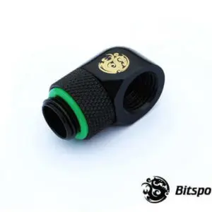 Bitspower G1/4'' Matt Black Rotary 90-Degree IG1/4'' Extender