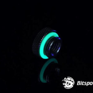 bitspower g14 matt black stop fitting v2 3 Bitspower G1/4'' Matt Black Stop Fitting V2