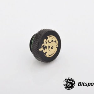 bitspower g14 matt black stop fitting v2 5 Bitspower G1/4'' Matt Black Stop Fitting V2