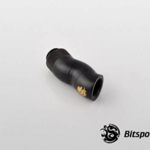 bitspower g14 matt black triple rotary 90 degree ig14 extender Bitspower G1/4'' Matt Black Triple Rotary 90-Degree IG1/4'' Extender