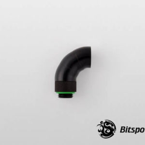 bitspower g14 matt black triple rotary 90 degree ig14 extender 5 Bitspower G1/4'' Matt Black Triple Rotary 90-Degree IG1/4'' Extender
