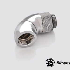 bitspower g14 silver shining dual rotary 90 degree ig14 extender 2 Bitspower G1/4'' Silver Shining Dual Rotary 90-Degree IG1/4'' Extender