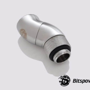 Bitspower G1/4'' Silver Shining Dual Rotary 90-Degree IG1/4'' Extender