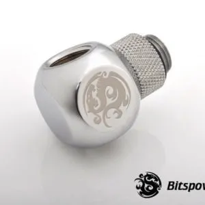 Bitspower G1/4'' Silver Shining Q Plus-Rotary IG1/4''X2 Extender