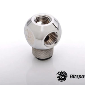 Bitspower G1/4'' Silver Shining Q Plus-Rotary IG1/4''X3 Extender