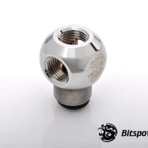 Bitspower G1/4'' Silver Shining Q Plus-Rotary IG1/4''X3 Extender